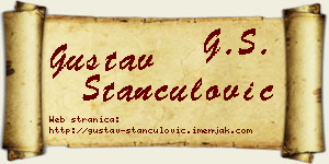 Gustav Stančulović vizit kartica